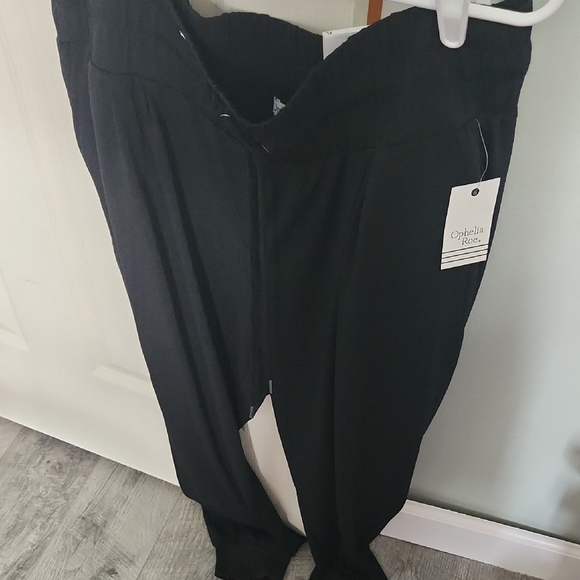 Ophelia Rose Black Jogger Pants Nwt - Picture 1 of 3